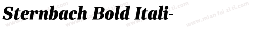 Sternbach Bold Itali字体转换